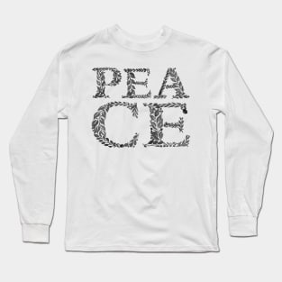 Peace in black Long Sleeve T-Shirt